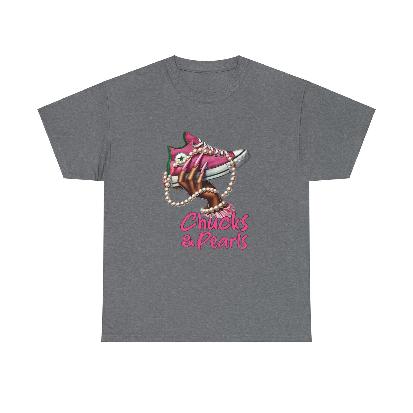 CHUCKS AND PEARLS T-SHIRT
