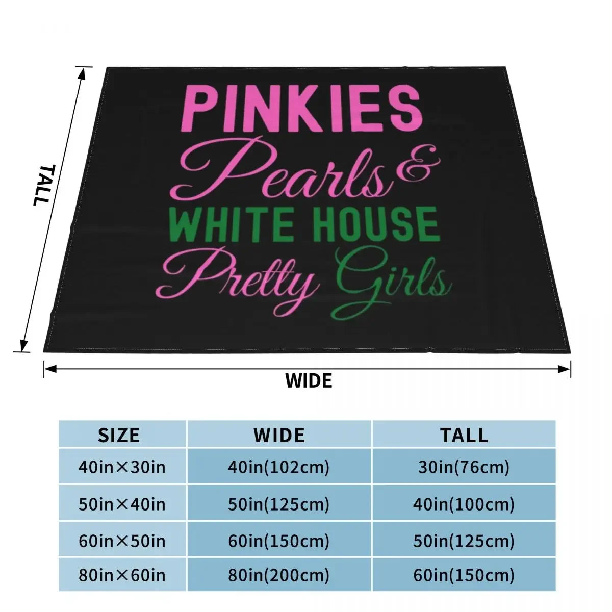 PINKIES AND PEARLS BLANKET
