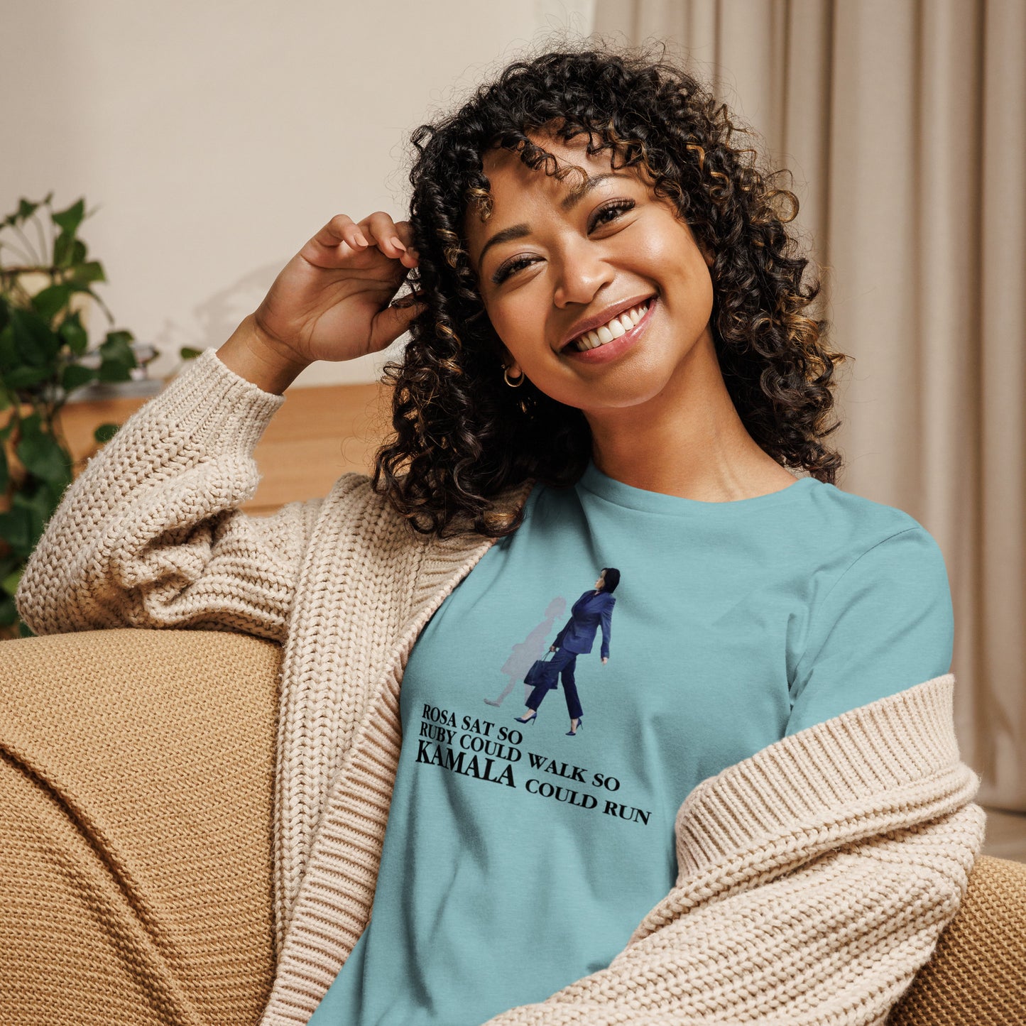 ROSA SAT SO KAMALA COULD RUN TEE