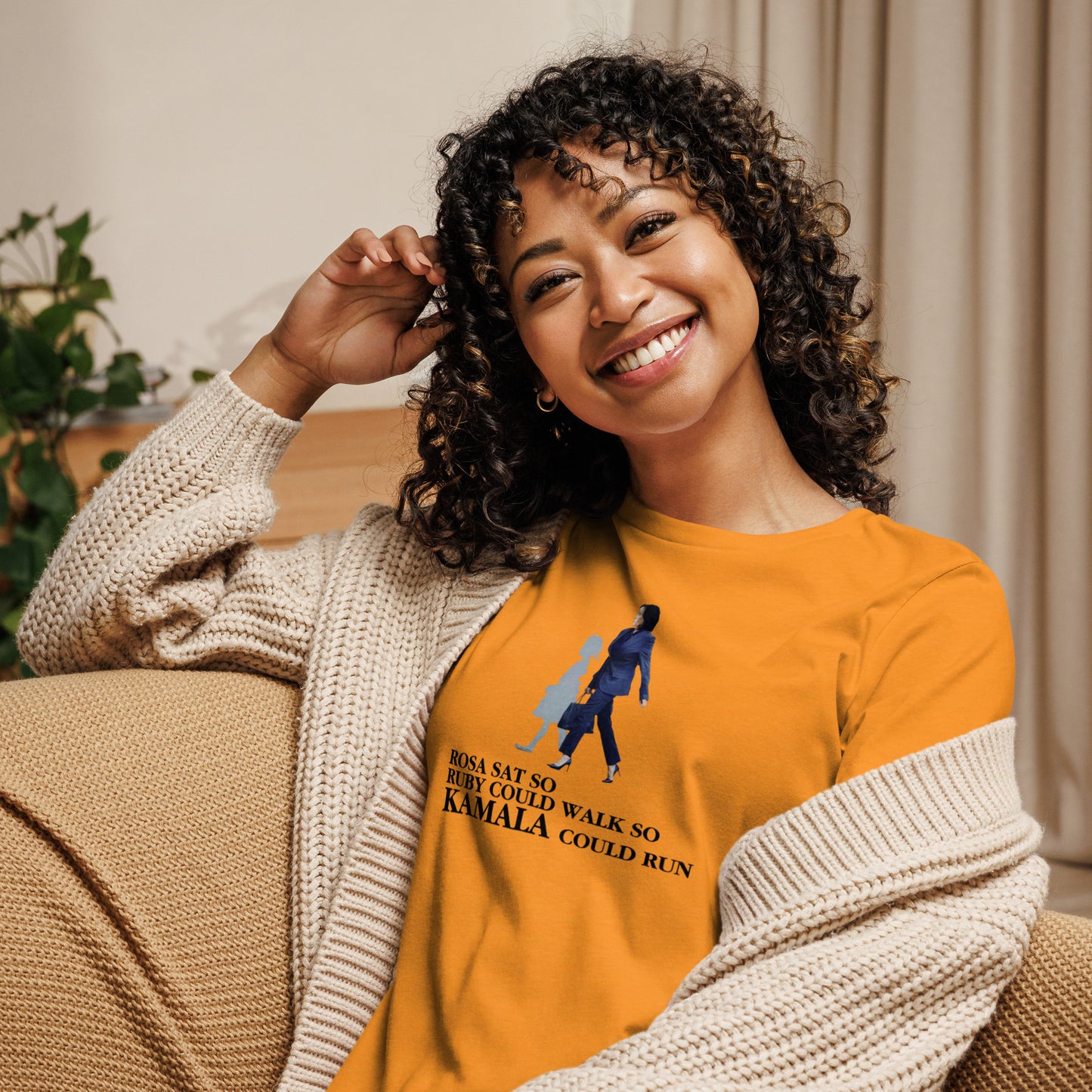 ROSA SAT SO KAMALA COULD RUN TEE