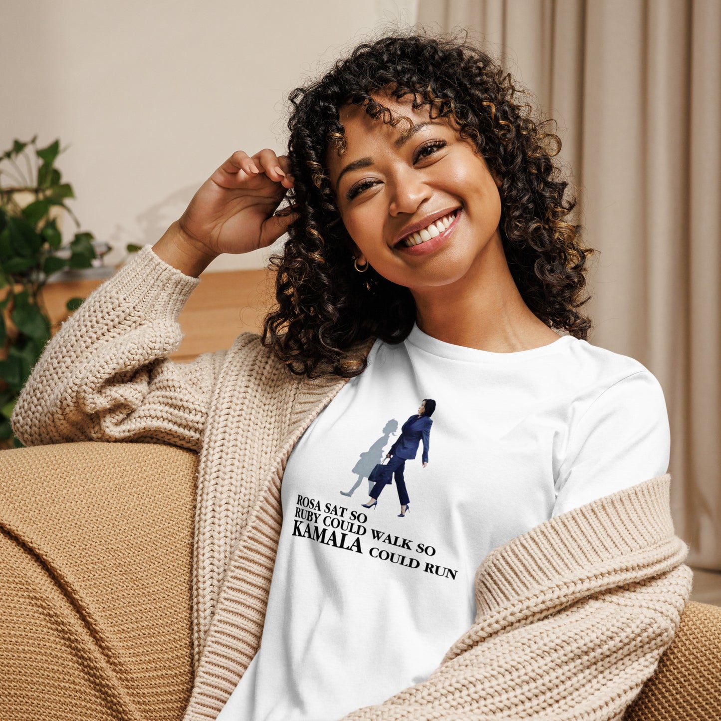 ROSA SAT SO KAMALA COULD RUN TEE